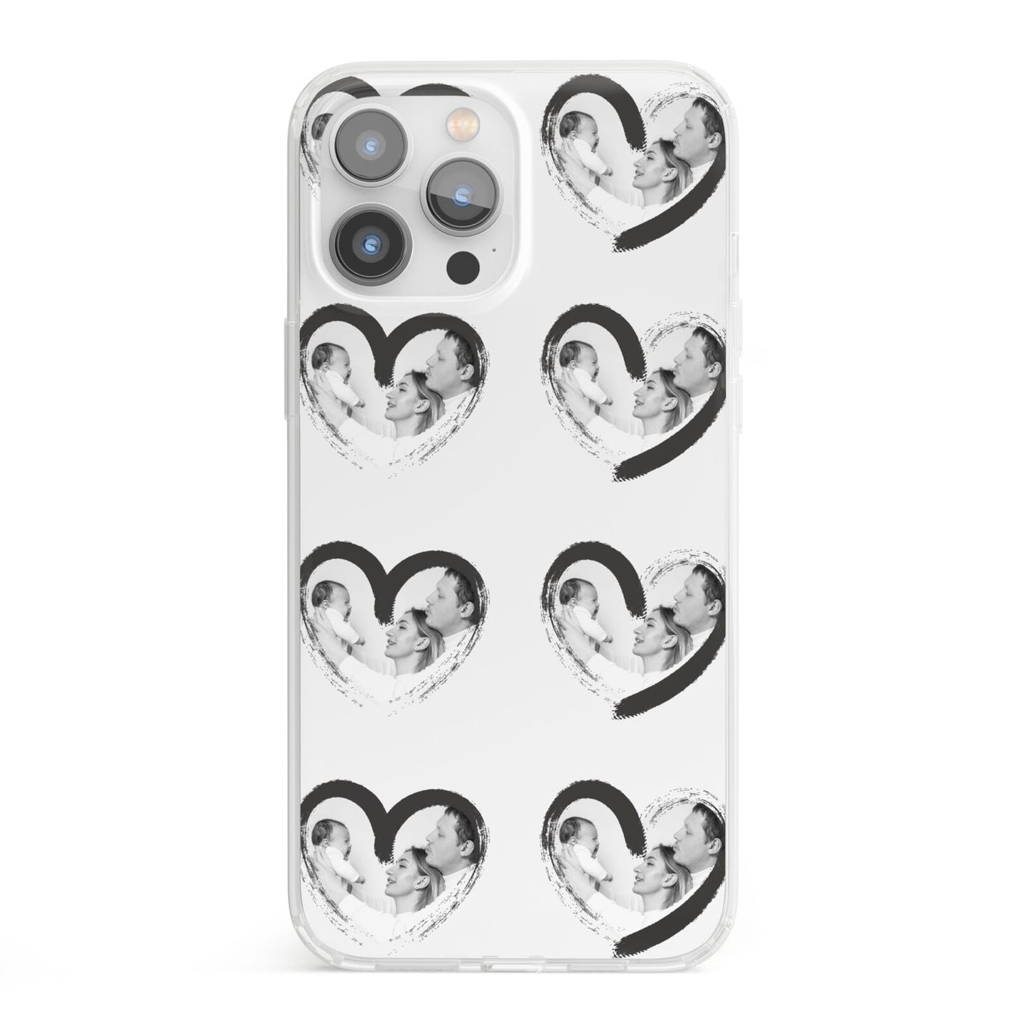 Valentines Day Photo Personalised iPhone 13 Pro Max Clear Bumper Case