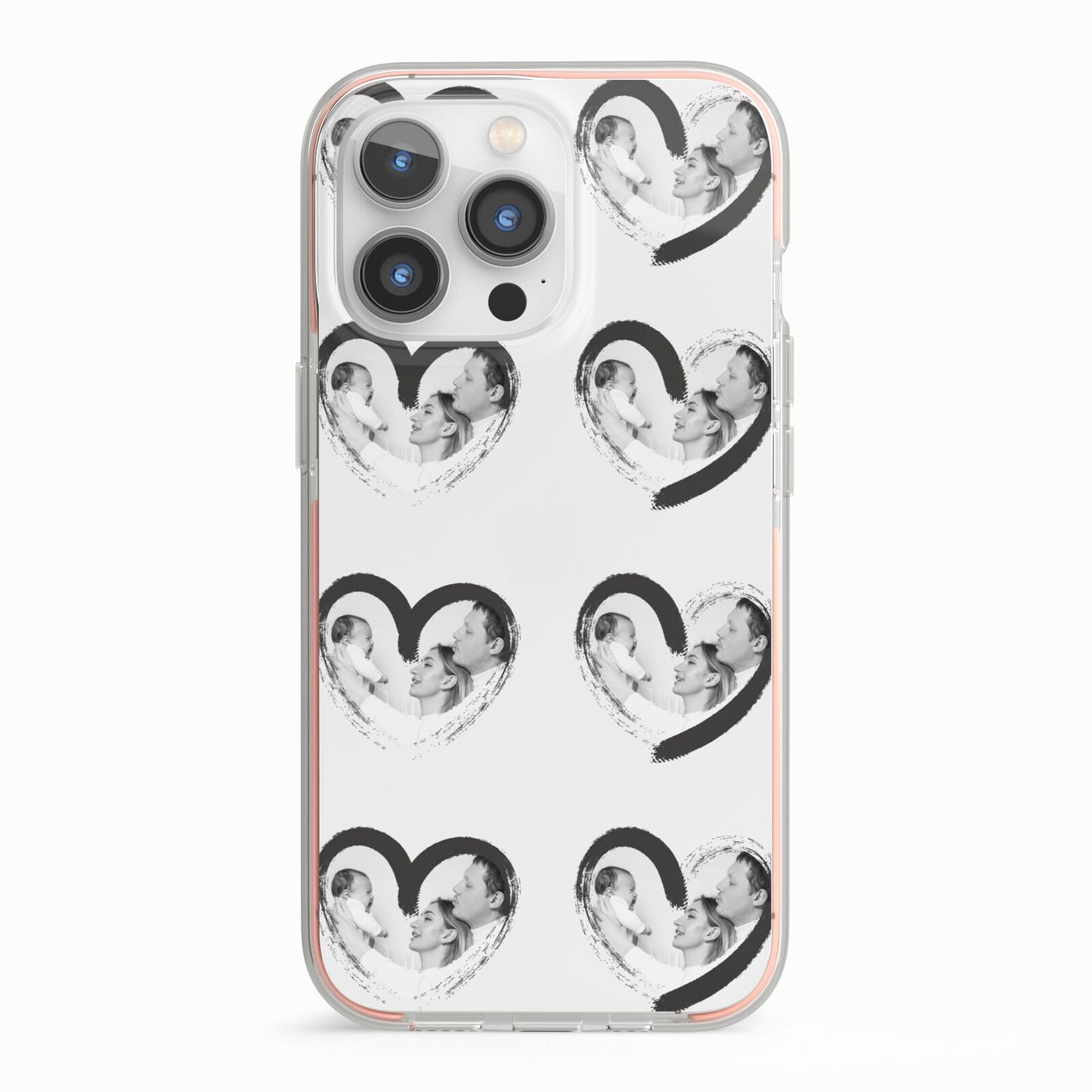 Valentines Day Photo Personalised iPhone 13 Pro TPU Impact Case with Pink Edges