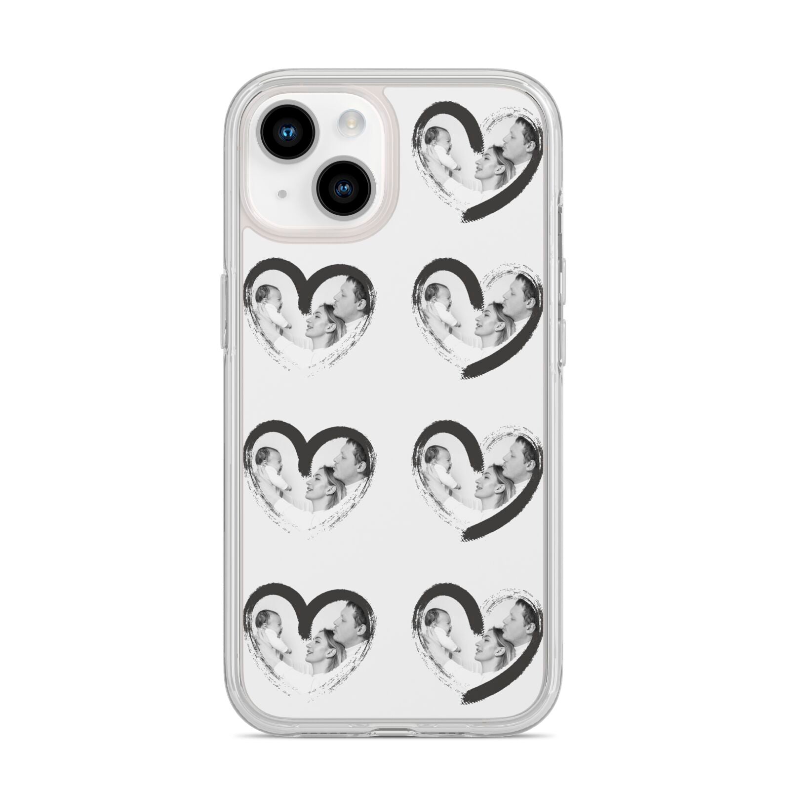 Valentines Day Photo Personalised iPhone 14 Clear Tough Case Starlight