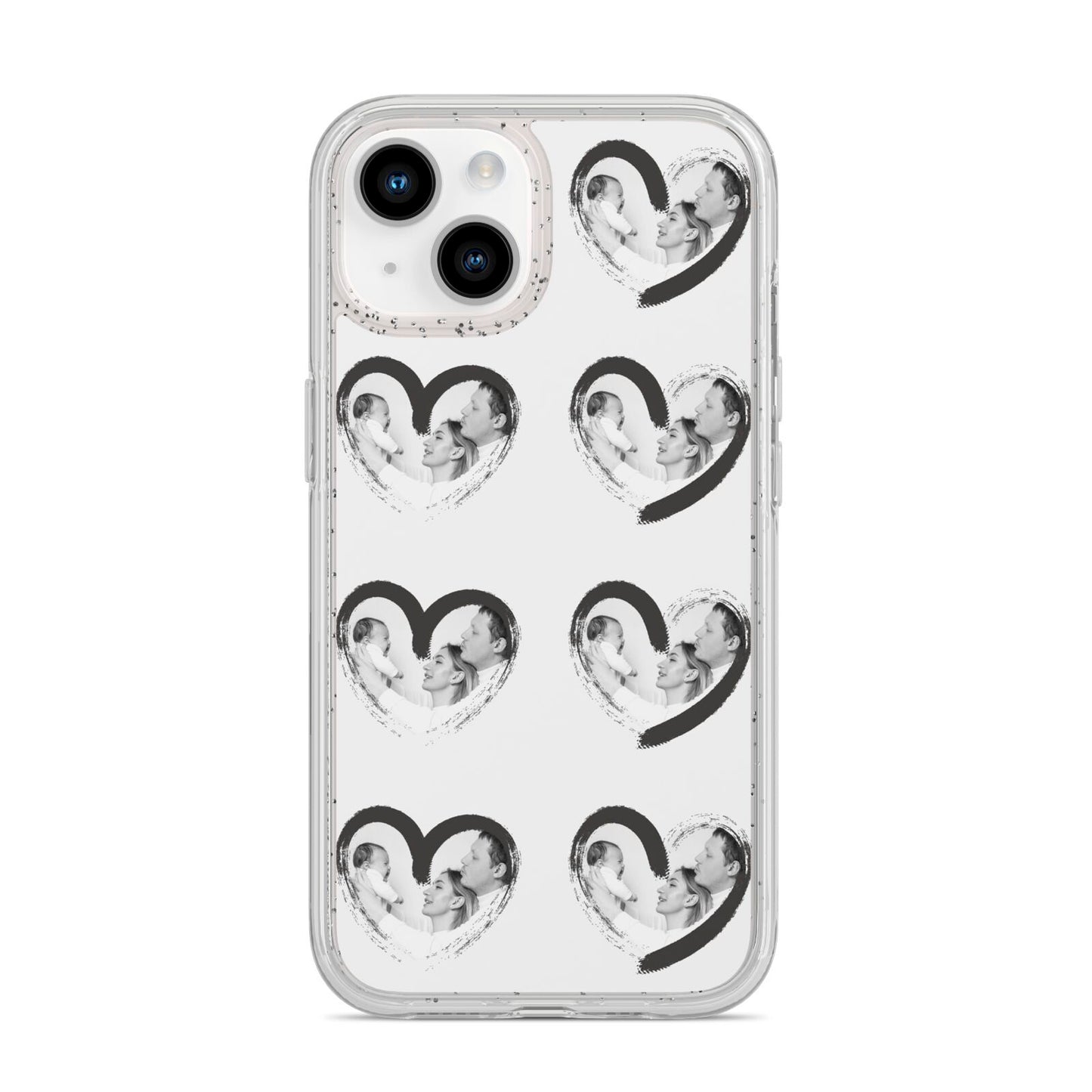 Valentines Day Photo Personalised iPhone 14 Glitter Tough Case Starlight
