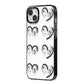 Valentines Day Photo Personalised iPhone 14 Plus Black Impact Case Side Angle on Silver phone