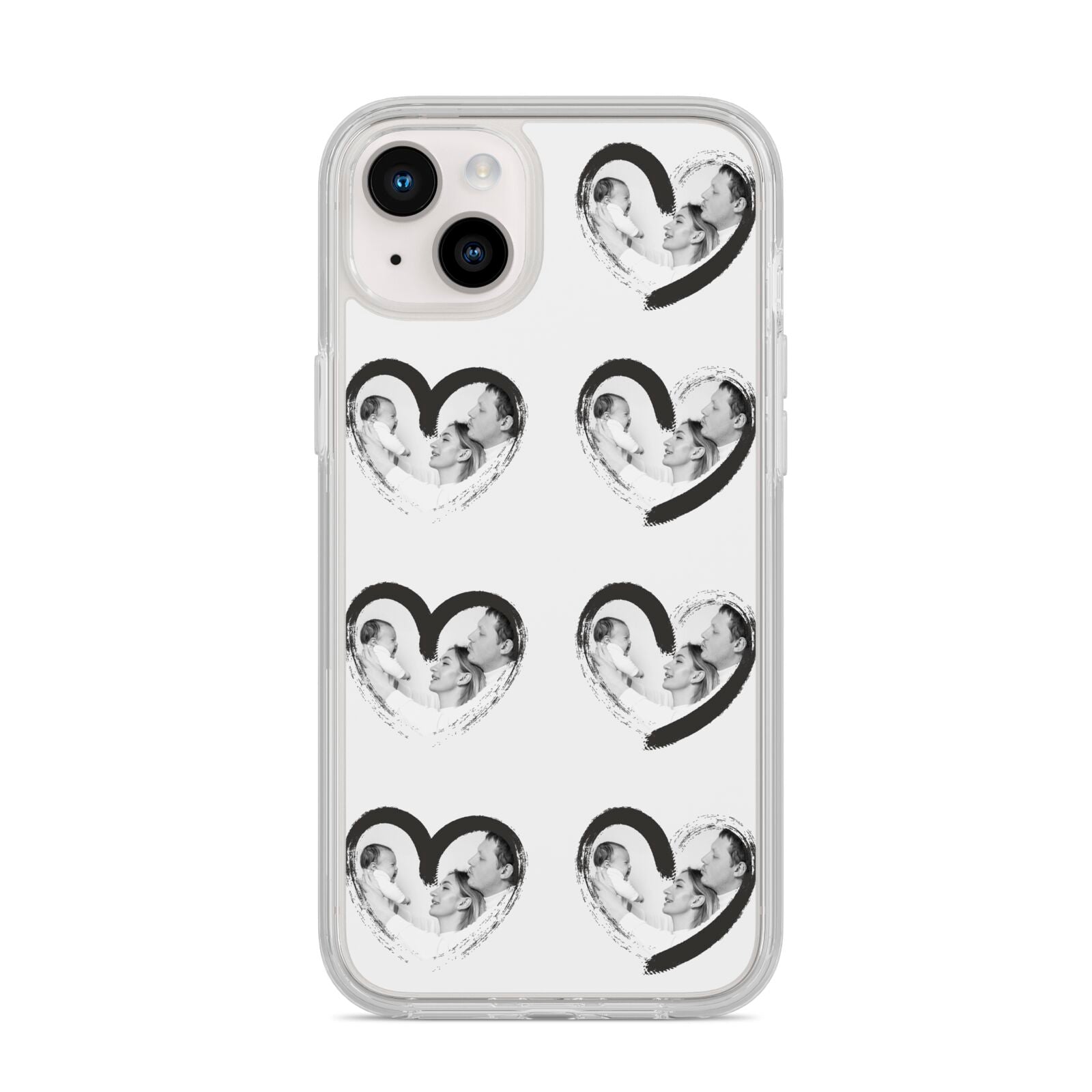 Valentines Day Photo Personalised iPhone 14 Plus Clear Tough Case Starlight