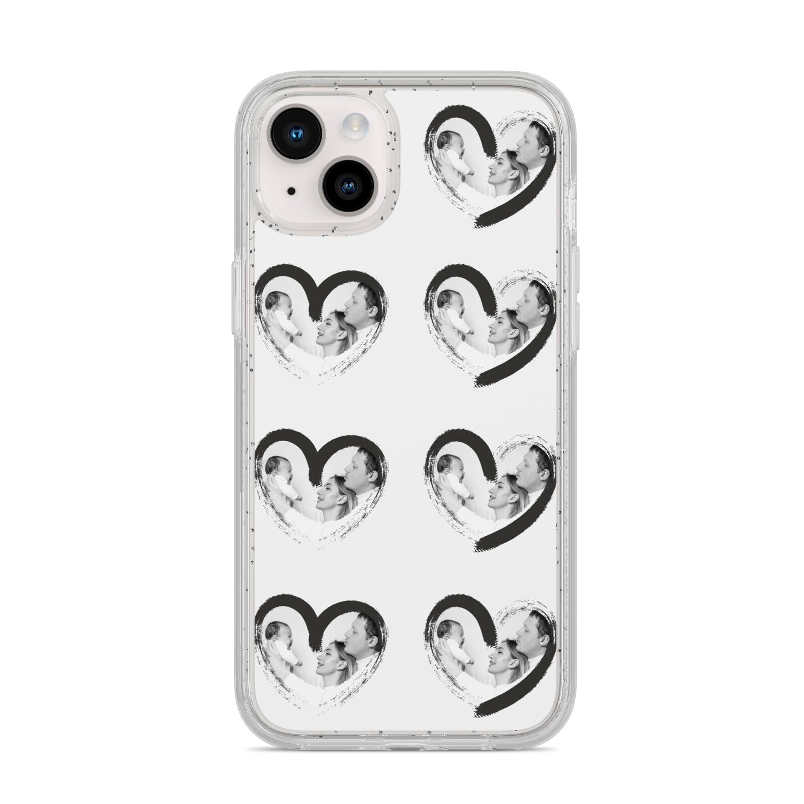 Valentines Day Photo Personalised iPhone 14 Plus Glitter Tough Case Starlight