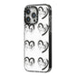 Valentines Day Photo Personalised iPhone 14 Pro Max Black Impact Case Side Angle on Silver phone