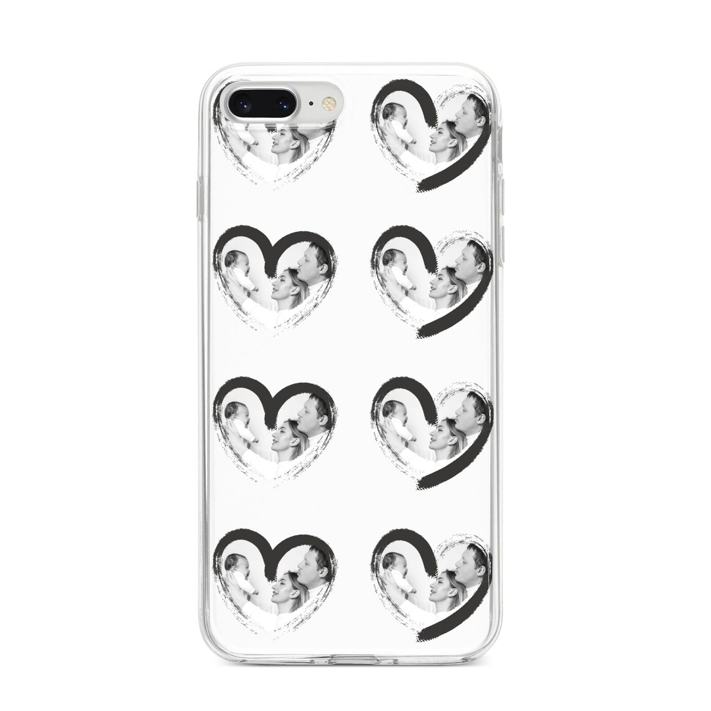 Valentines Day Photo Personalised iPhone 8 Plus Bumper Case on Silver iPhone