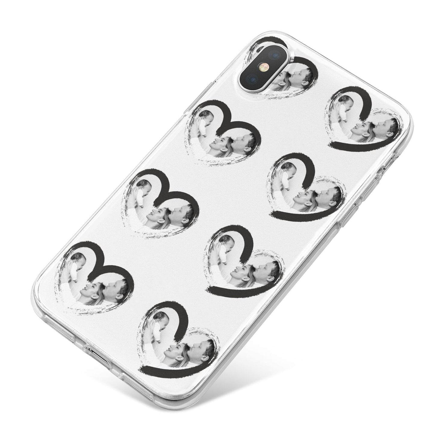 Valentines Day Photo Personalised iPhone X Bumper Case on Silver iPhone
