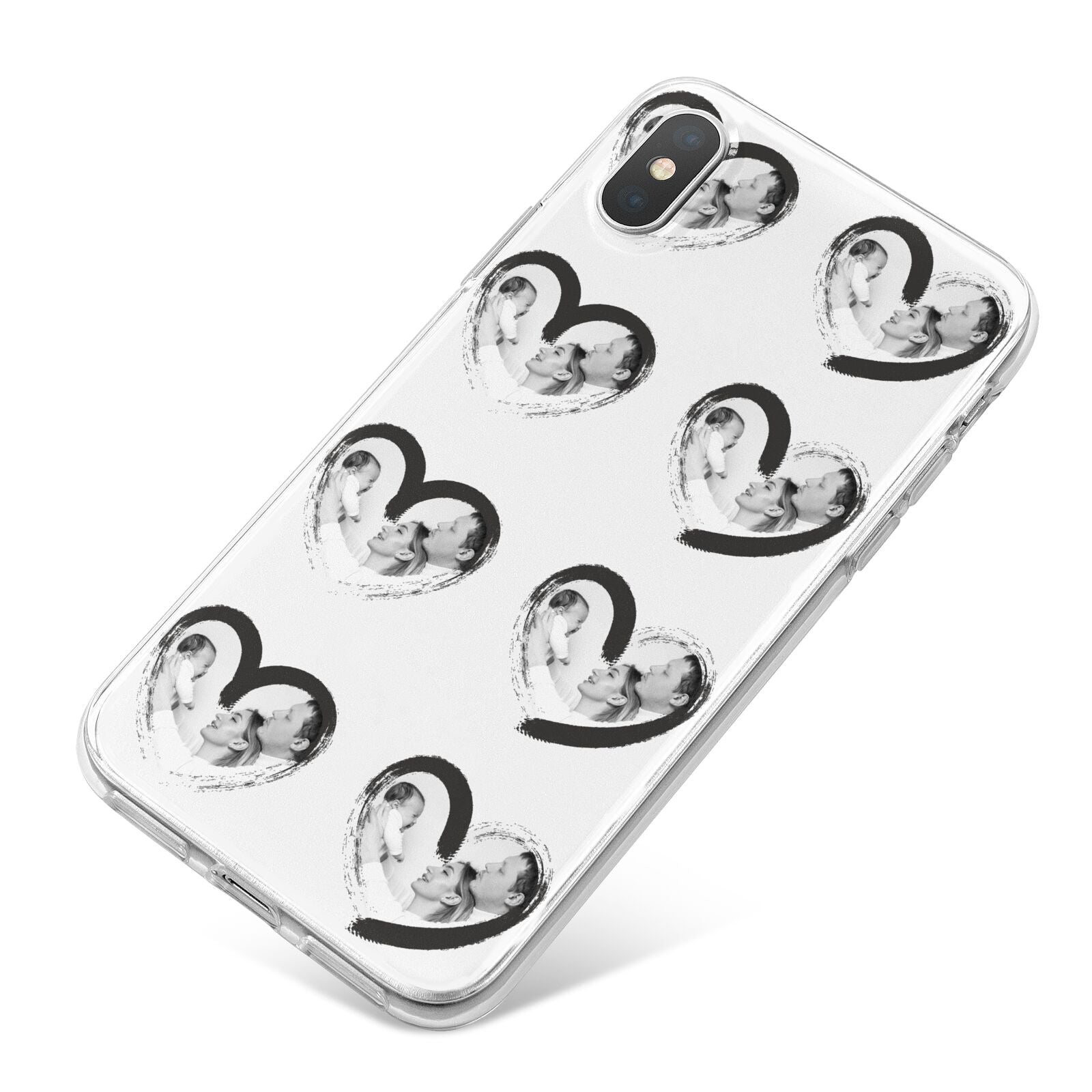 Valentines Day Photo Personalised iPhone X Bumper Case on Silver iPhone