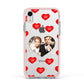 Valentines Day Photo Upload Apple iPhone XR Impact Case Pink Edge on Silver Phone