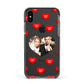 Valentines Day Photo Upload Apple iPhone Xs Impact Case Black Edge on Black Phone
