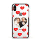 Valentines Day Photo Upload Apple iPhone Xs Impact Case Black Edge on Silver Phone