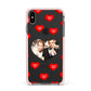 Valentines Day Photo Upload Apple iPhone Xs Max Impact Case Pink Edge on Black Phone