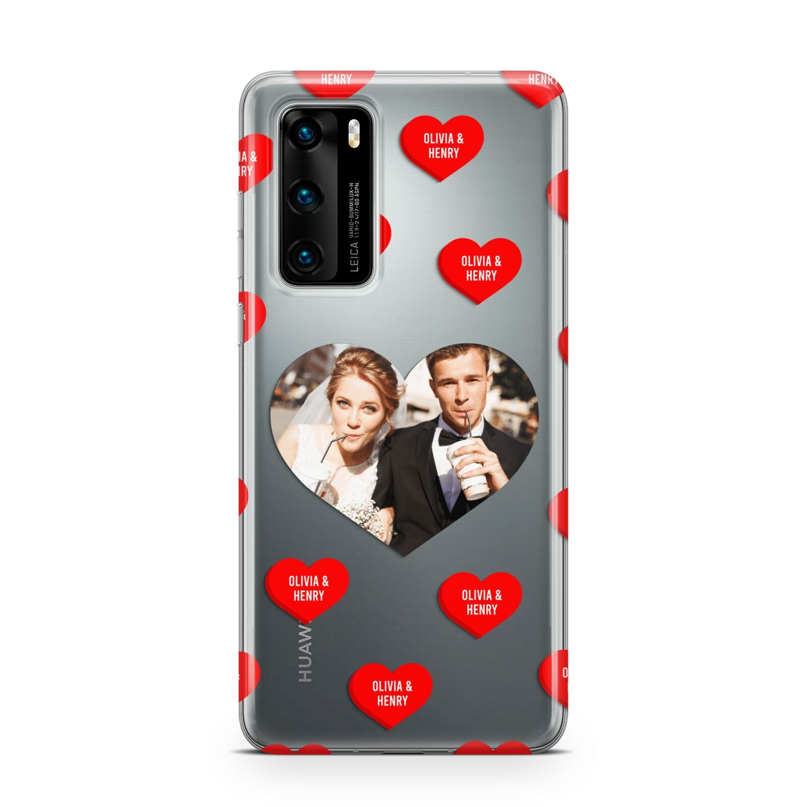 Valentines Day Photo Upload Huawei P40 Phone Case