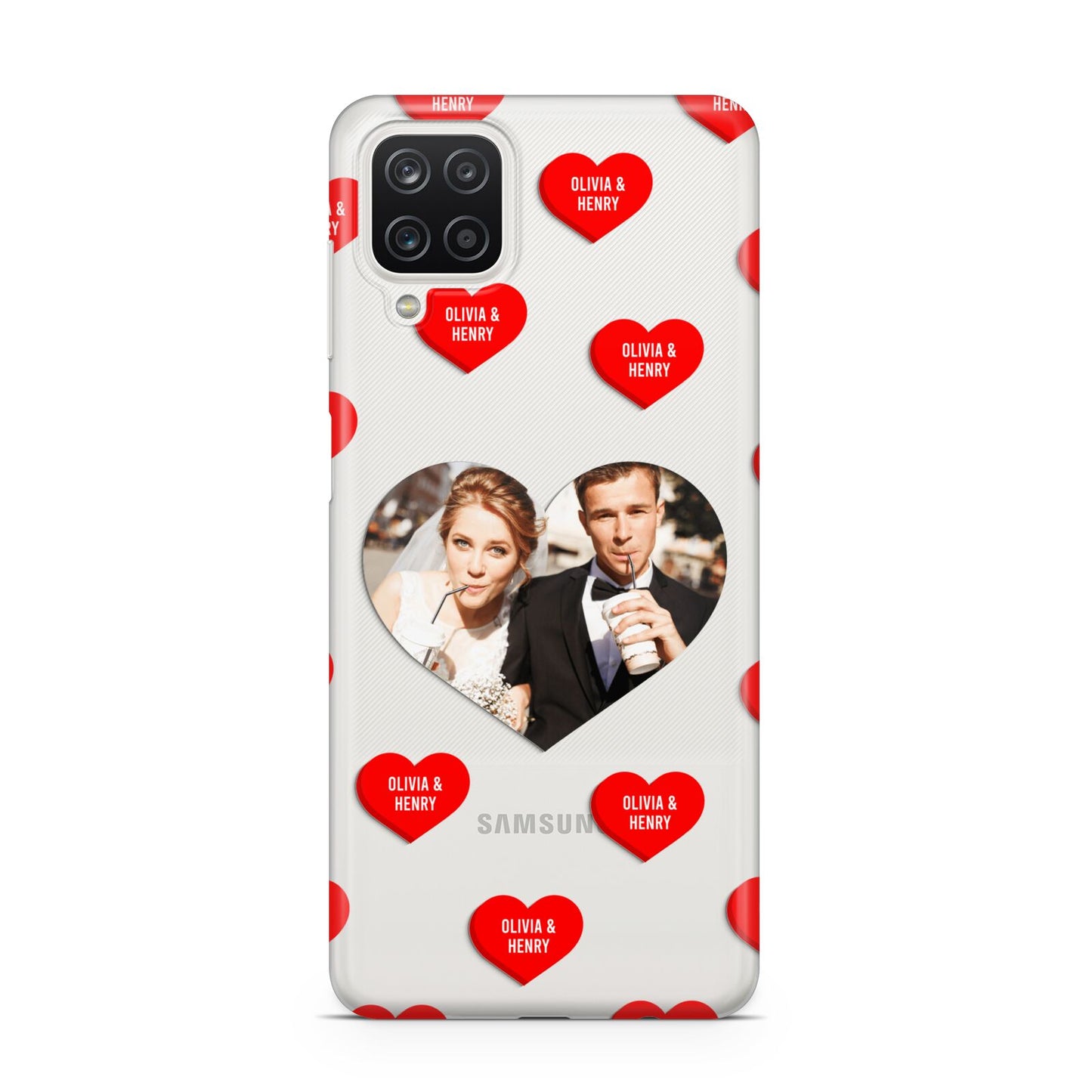 Valentines Day Photo Upload Samsung A12 Case