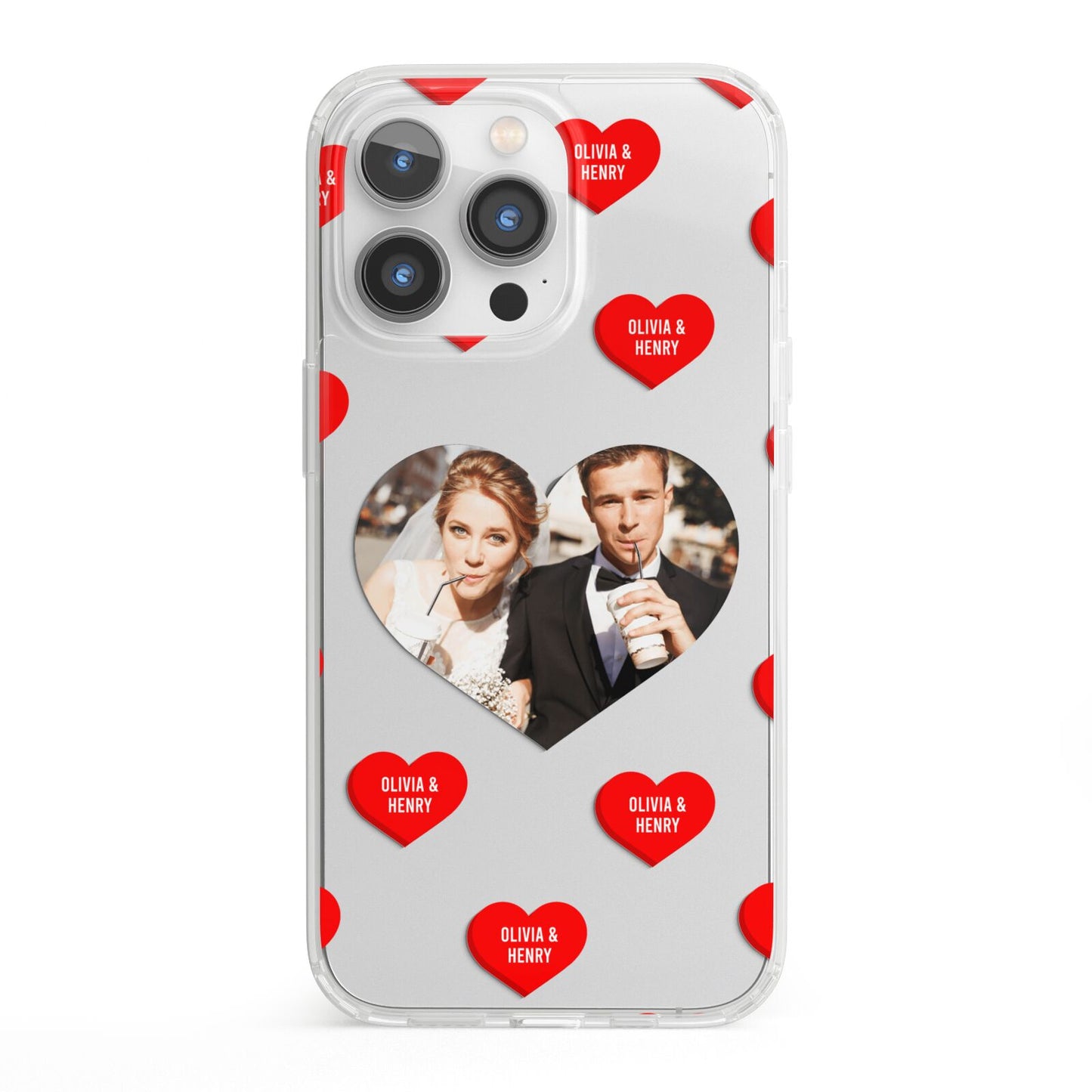 Valentines Day Photo Upload iPhone 13 Pro Clear Bumper Case