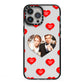 Valentines Day Photo Upload iPhone 13 Pro Max Black Impact Case on Silver phone