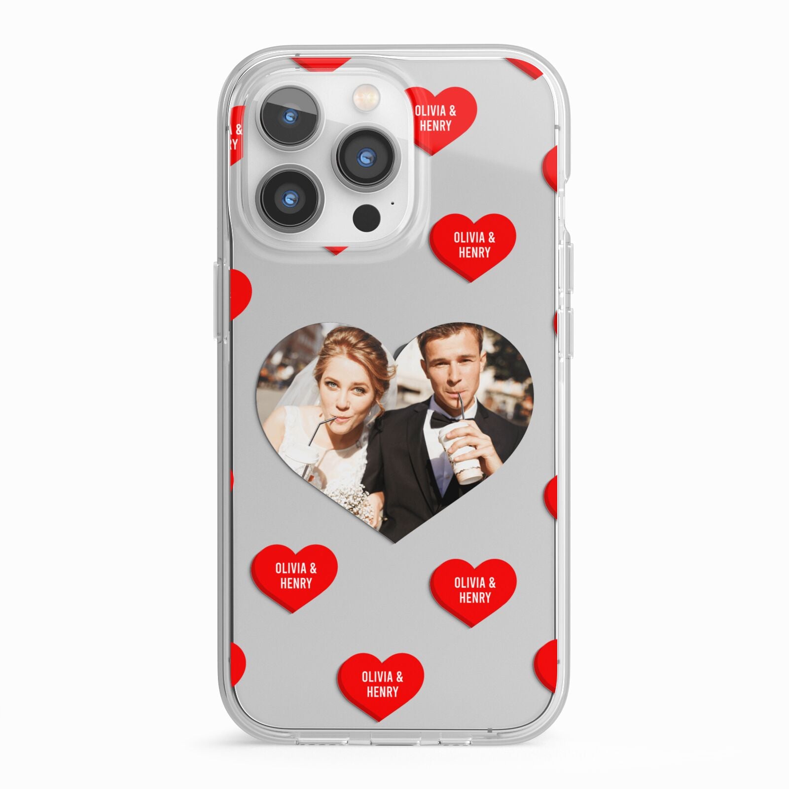 Valentines Day Photo Upload iPhone 13 Pro TPU Impact Case with White Edges