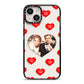 Valentines Day Photo Upload iPhone 14 Black Impact Case on Silver phone