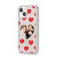 Valentines Day Photo Upload iPhone 14 Glitter Tough Case Starlight Angled Image