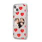 Valentines Day Photo Upload iPhone 14 Plus Glitter Tough Case Starlight Angled Image