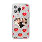 Valentines Day Photo Upload iPhone 14 Pro Max Glitter Tough Case Silver