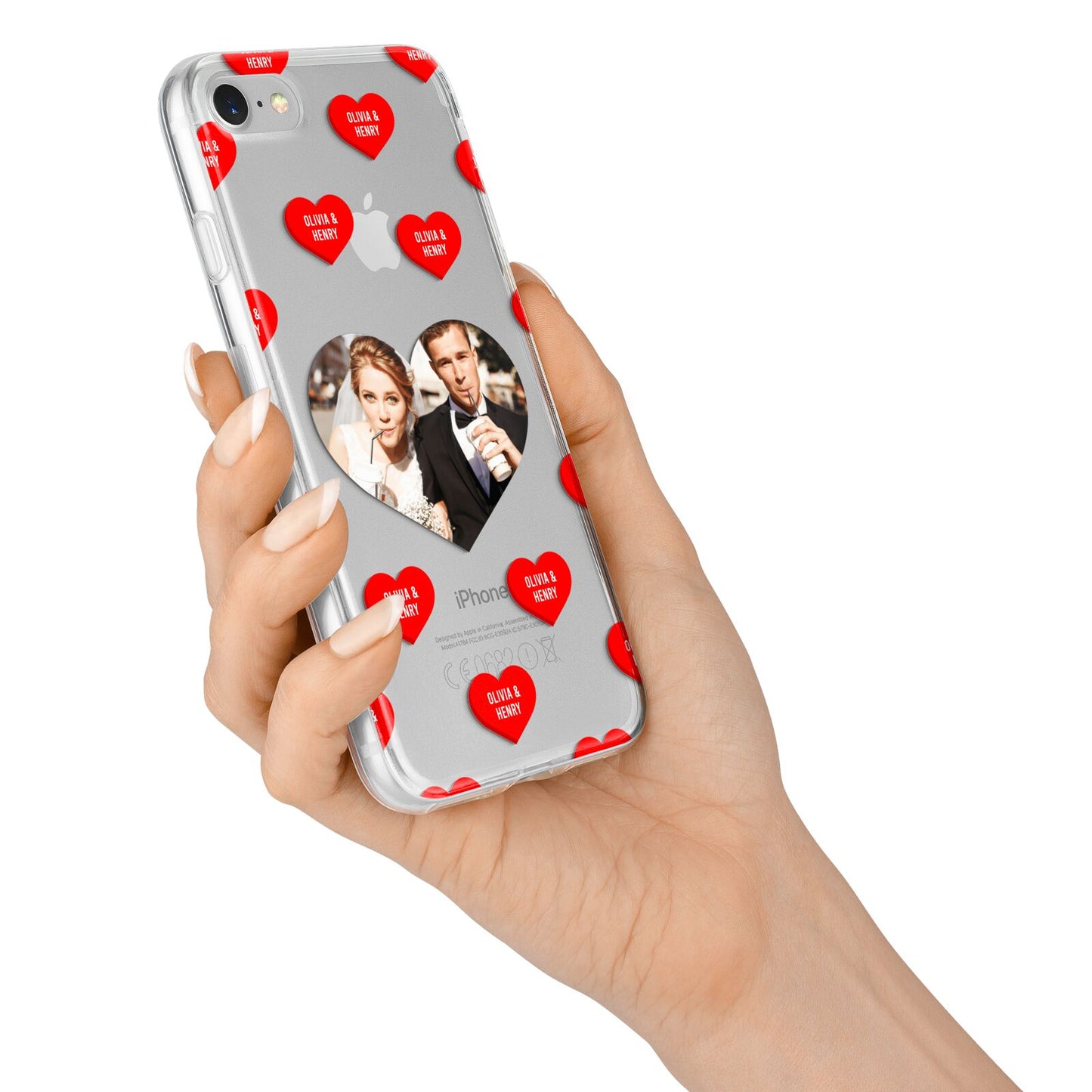 Valentines Day Photo Upload iPhone 7 Bumper Case on Silver iPhone Alternative Image