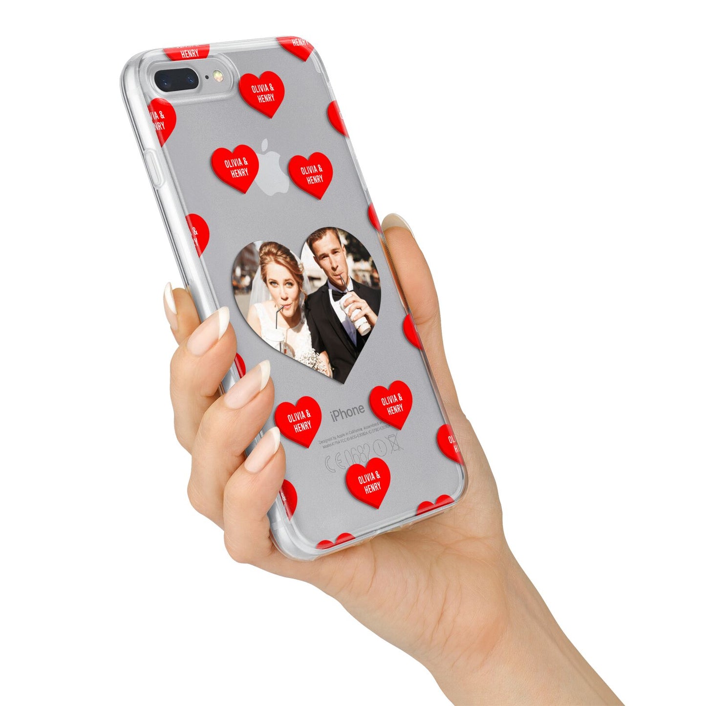 Valentines Day Photo Upload iPhone 7 Plus Bumper Case on Silver iPhone Alternative Image