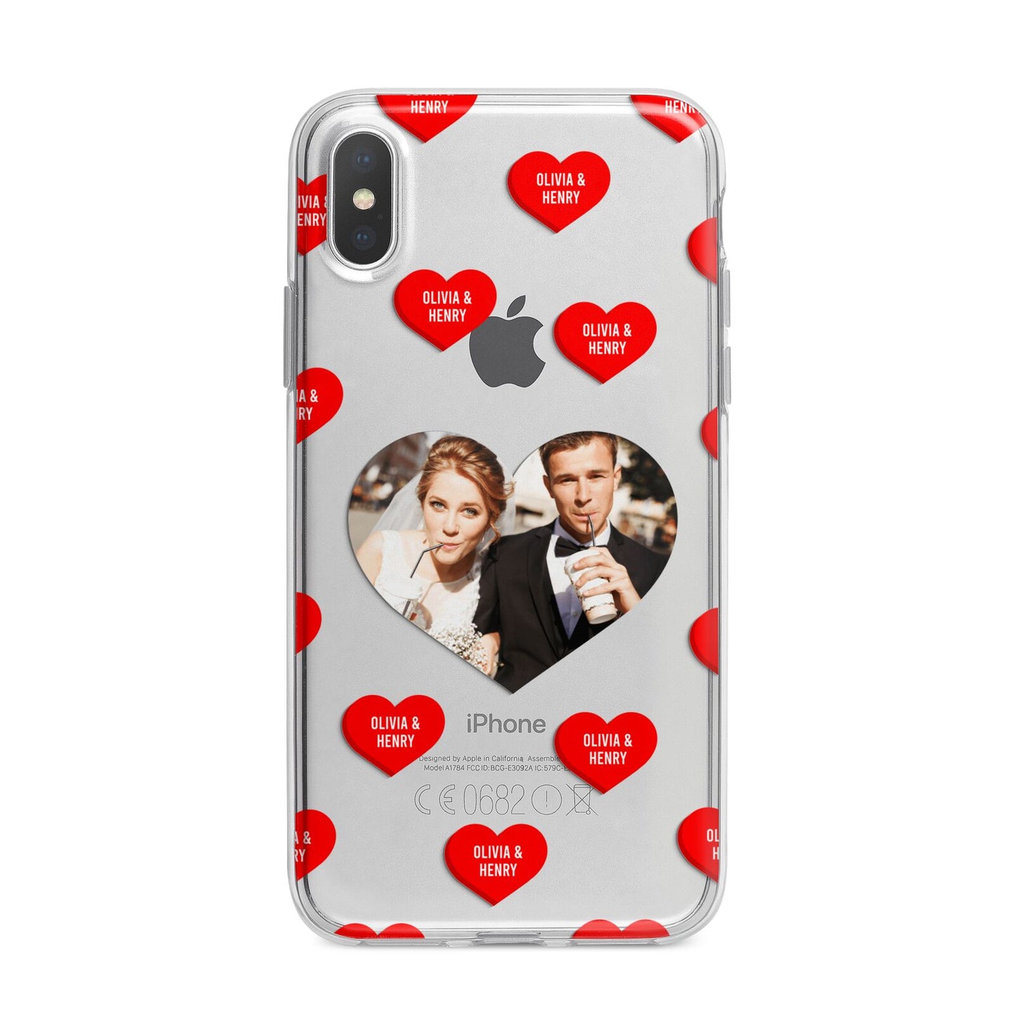 Valentines Day Photo Upload iPhone X Bumper Case on Silver iPhone Alternative Image 1