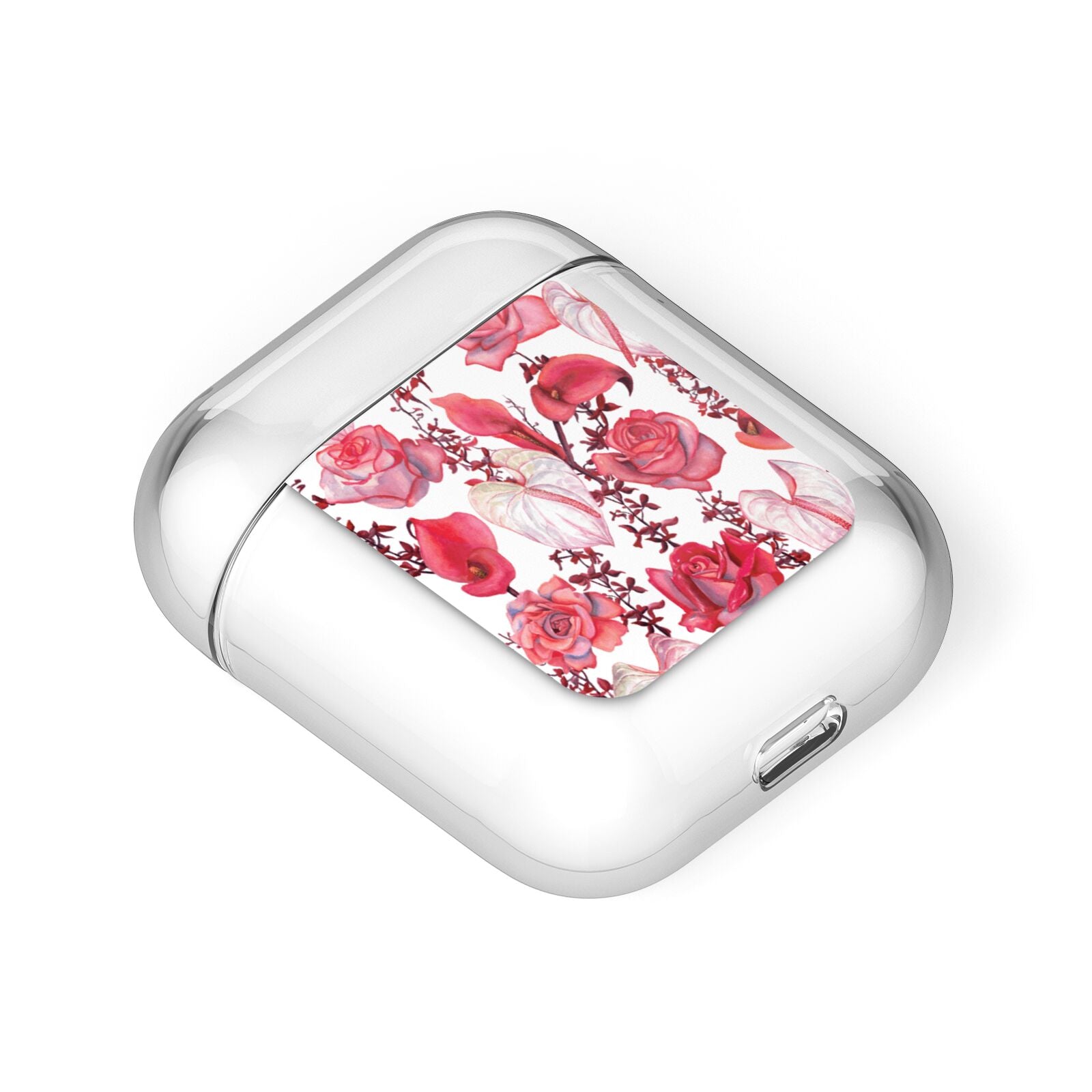Valentines Flowers AirPods Case Laid Flat