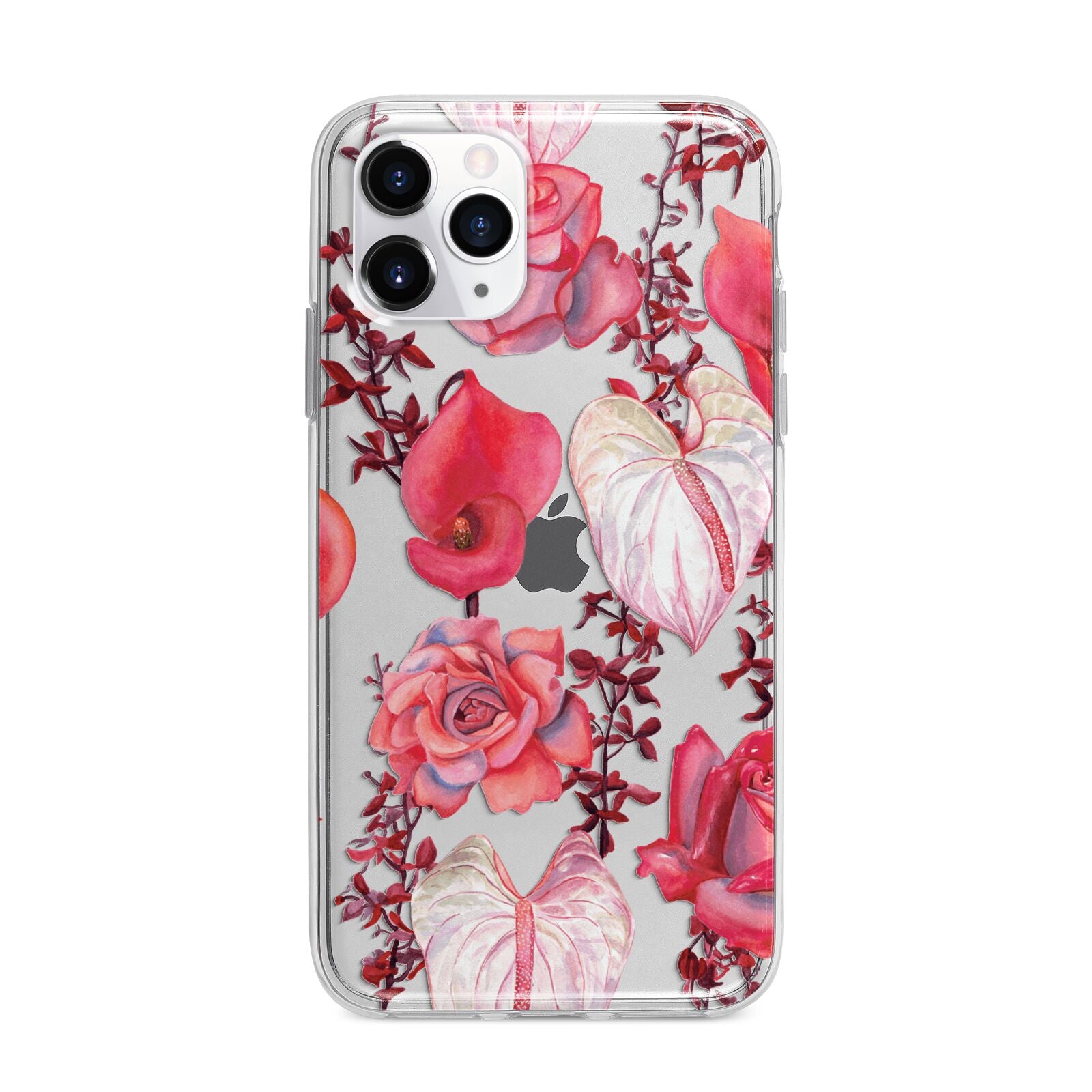 Valentines Flowers Apple iPhone 11 Pro Max in Silver with Bumper Case