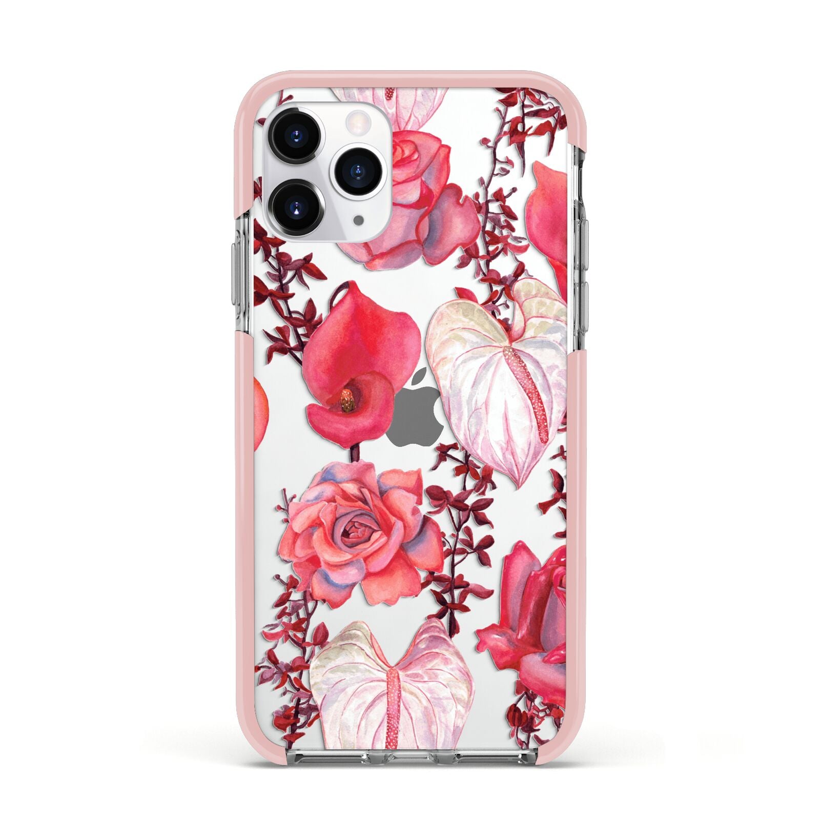 Valentines Flowers Apple iPhone 11 Pro in Silver with Pink Impact Case