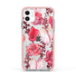 Valentines Flowers Apple iPhone 11 in White with Pink Impact Case