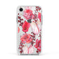 Valentines Flowers Apple iPhone XR Impact Case White Edge on Silver Phone