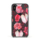 Valentines Flowers Apple iPhone Xs Impact Case Black Edge on Black Phone