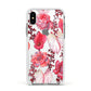 Valentines Flowers Apple iPhone Xs Impact Case White Edge on Silver Phone