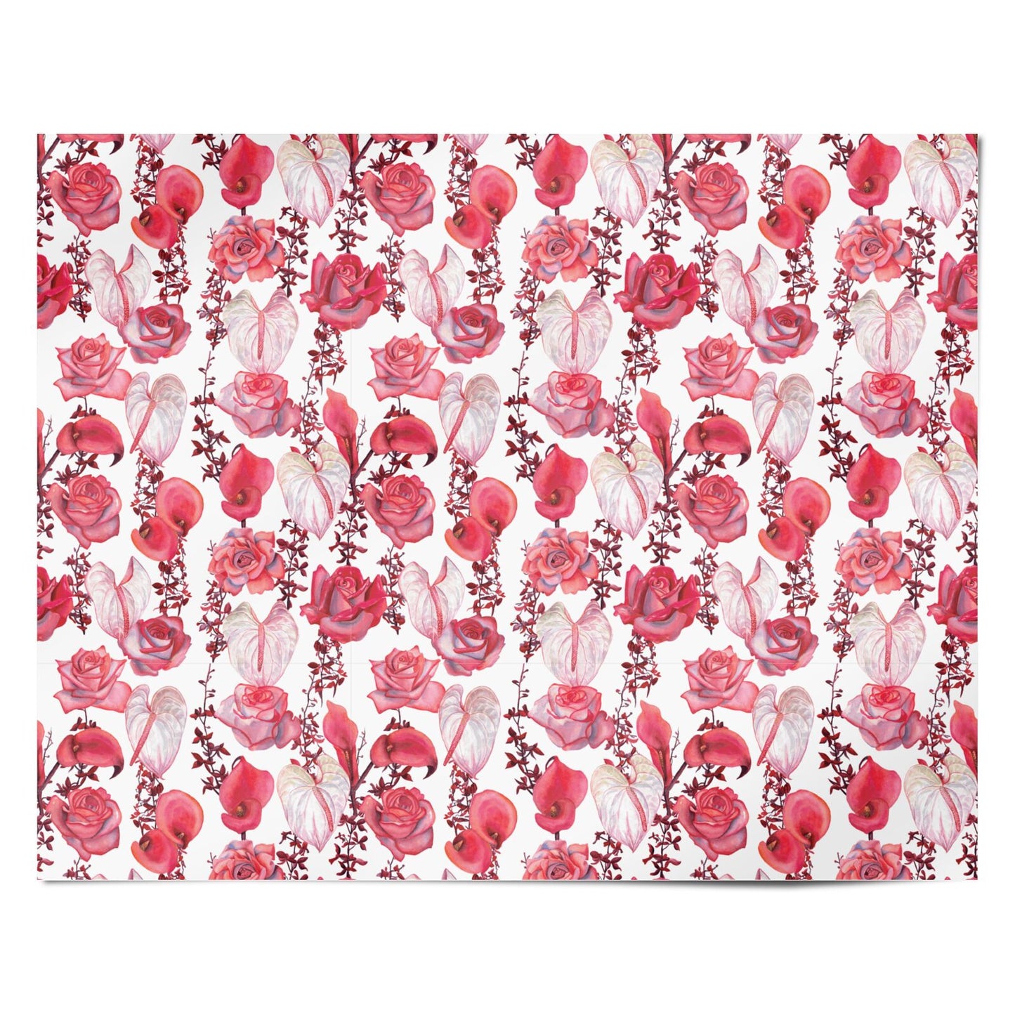 Valentines Flowers Personalised Wrapping Paper Alternative