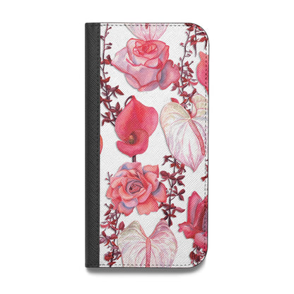 Valentines Flowers Vegan Leather Flip iPhone Case