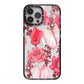 Valentines Flowers iPhone 13 Pro Max Black Impact Case on Silver phone