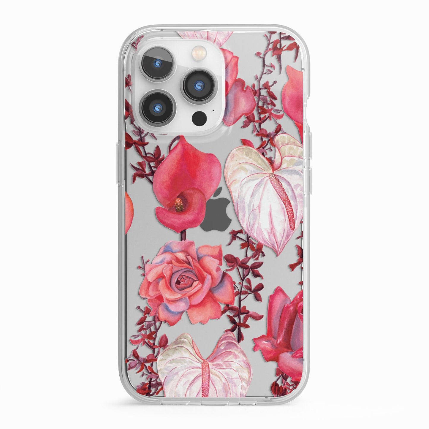 Valentines Flowers iPhone 13 Pro TPU Impact Case with White Edges