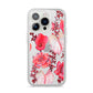 Valentines Flowers iPhone 14 Pro Clear Tough Case Silver