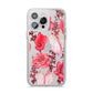 Valentines Flowers iPhone 14 Pro Max Clear Tough Case Silver