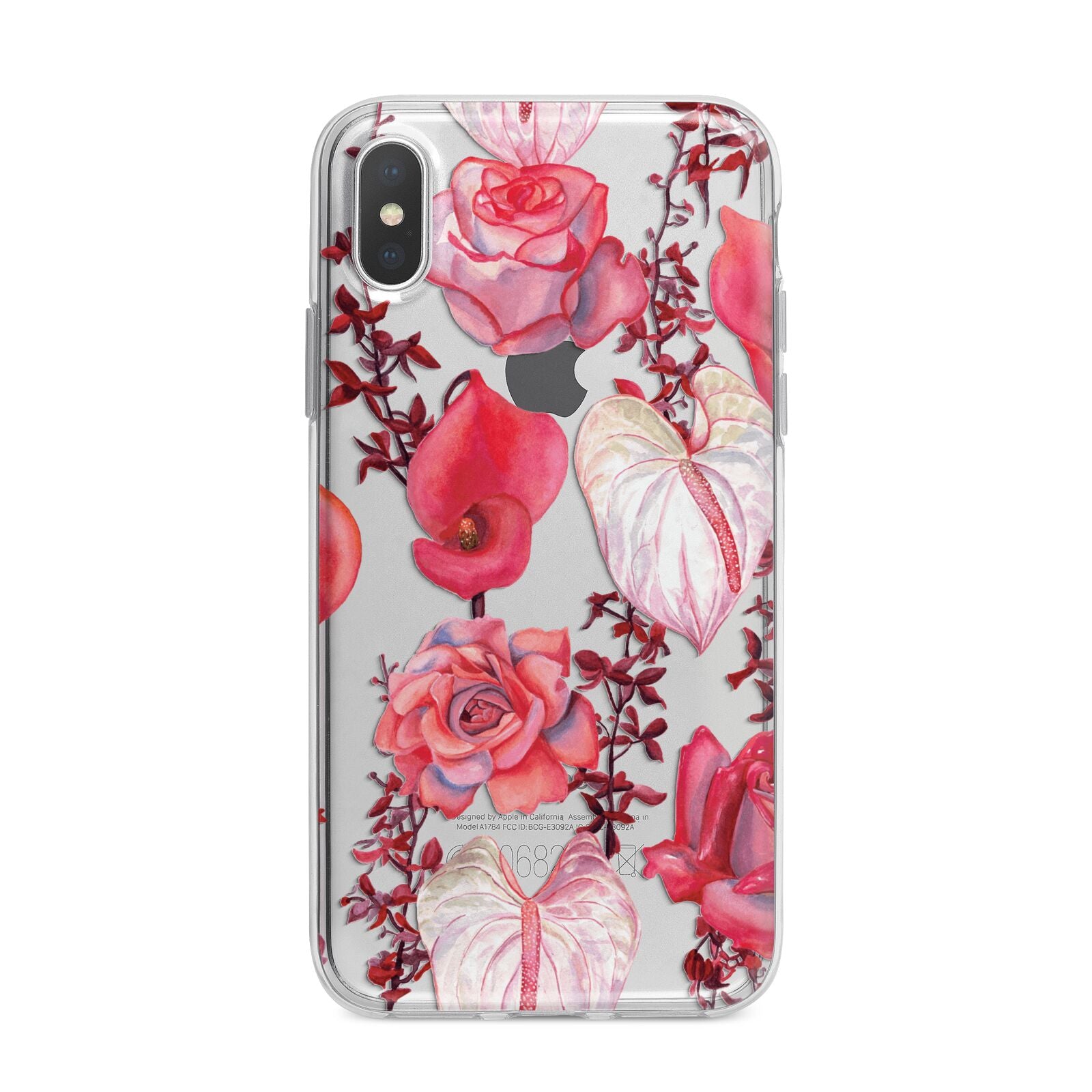 Valentines Flowers iPhone X Bumper Case on Silver iPhone Alternative Image 1