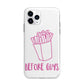 Valentines Fries Before Guys Apple iPhone 11 Pro in Silver with Bumper Case