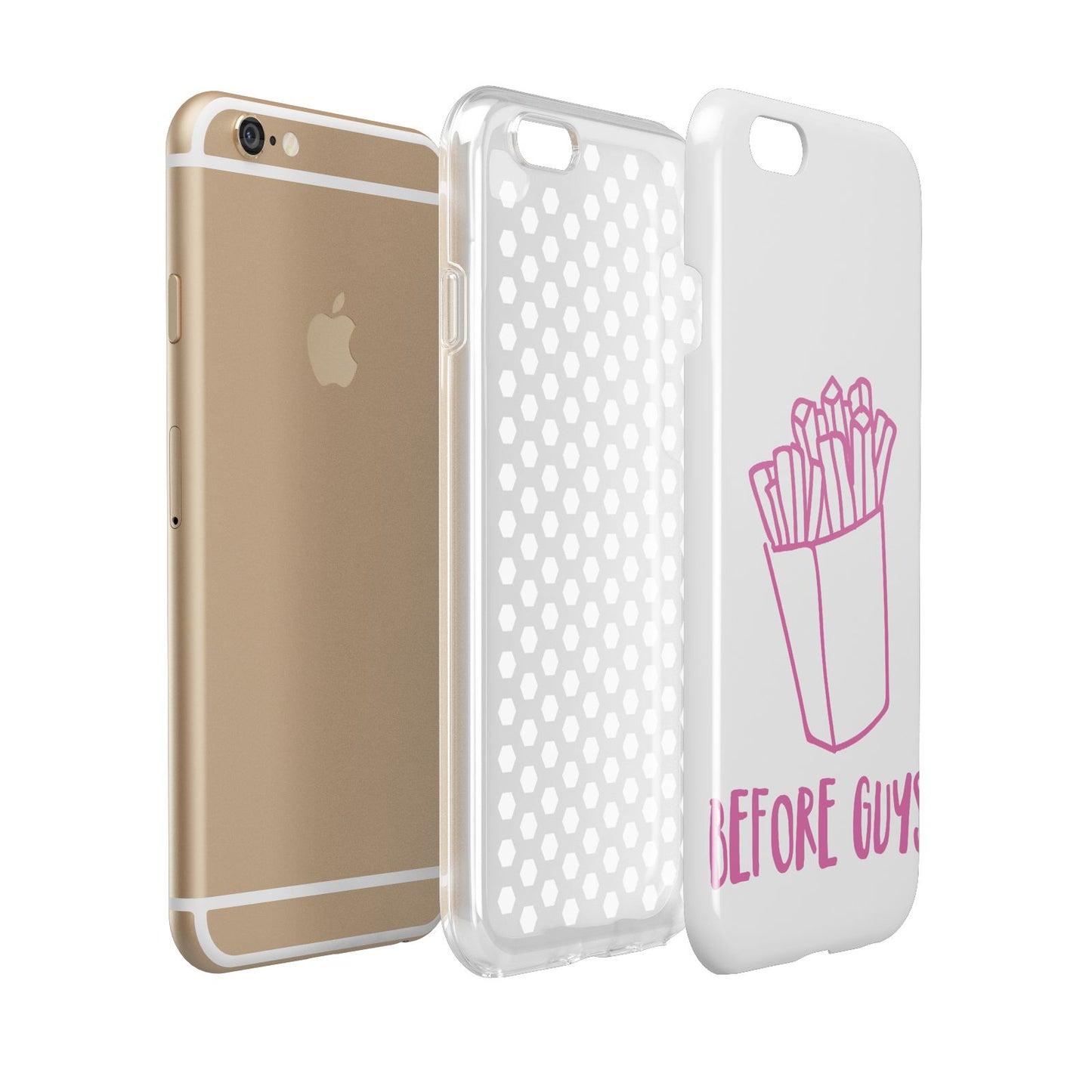 Valentines Fries Before Guys Apple iPhone 6 3D Tough Case Expanded view