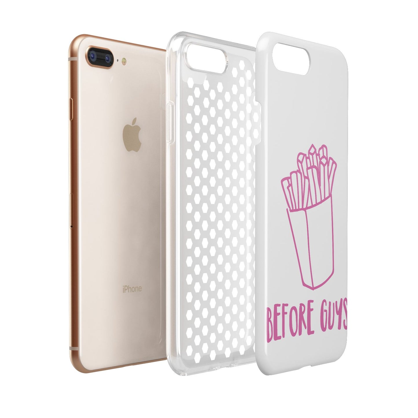 Valentines Fries Before Guys Apple iPhone 7 8 Plus 3D Tough Case Expanded View