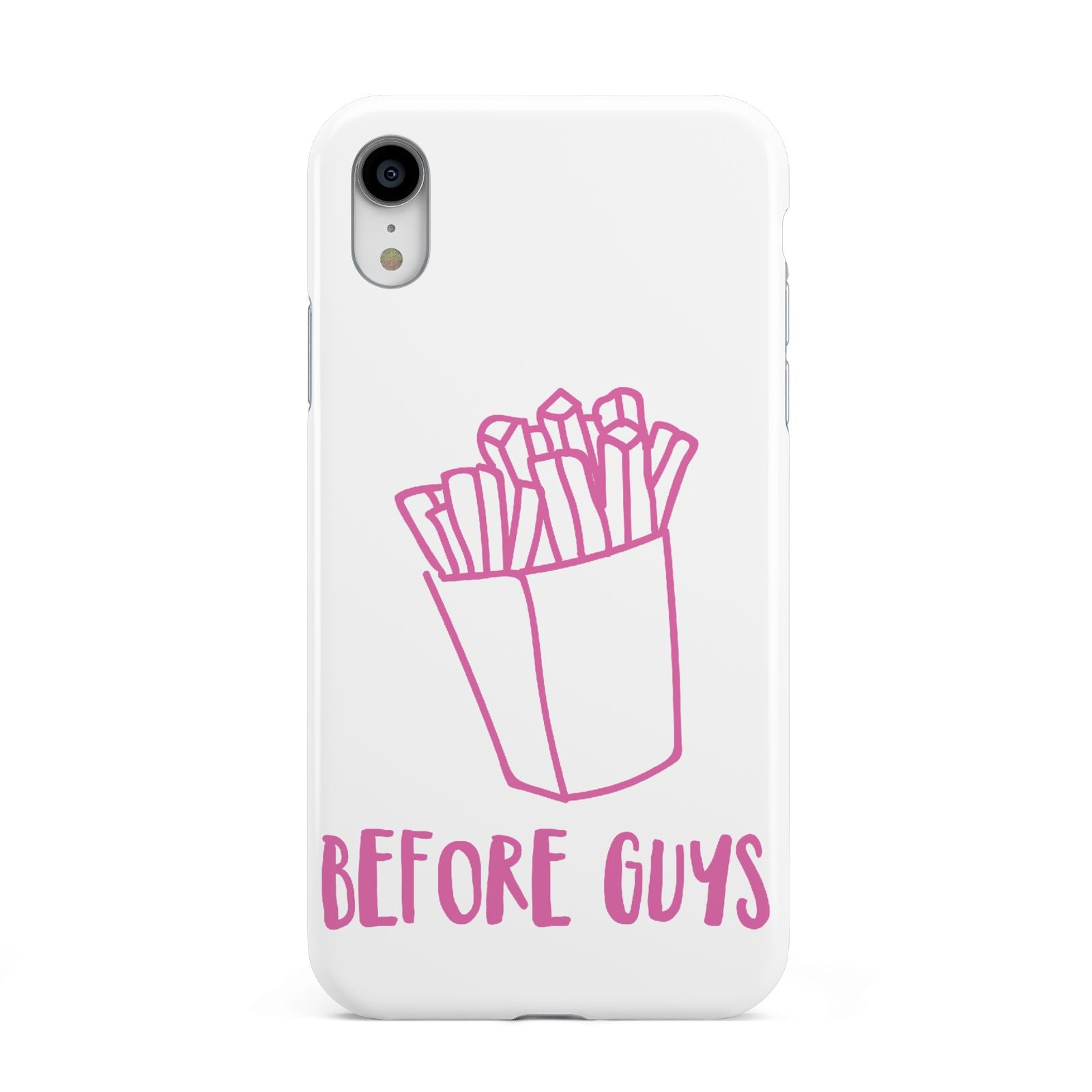 Valentines Fries Before Guys Apple iPhone XR White 3D Tough Case