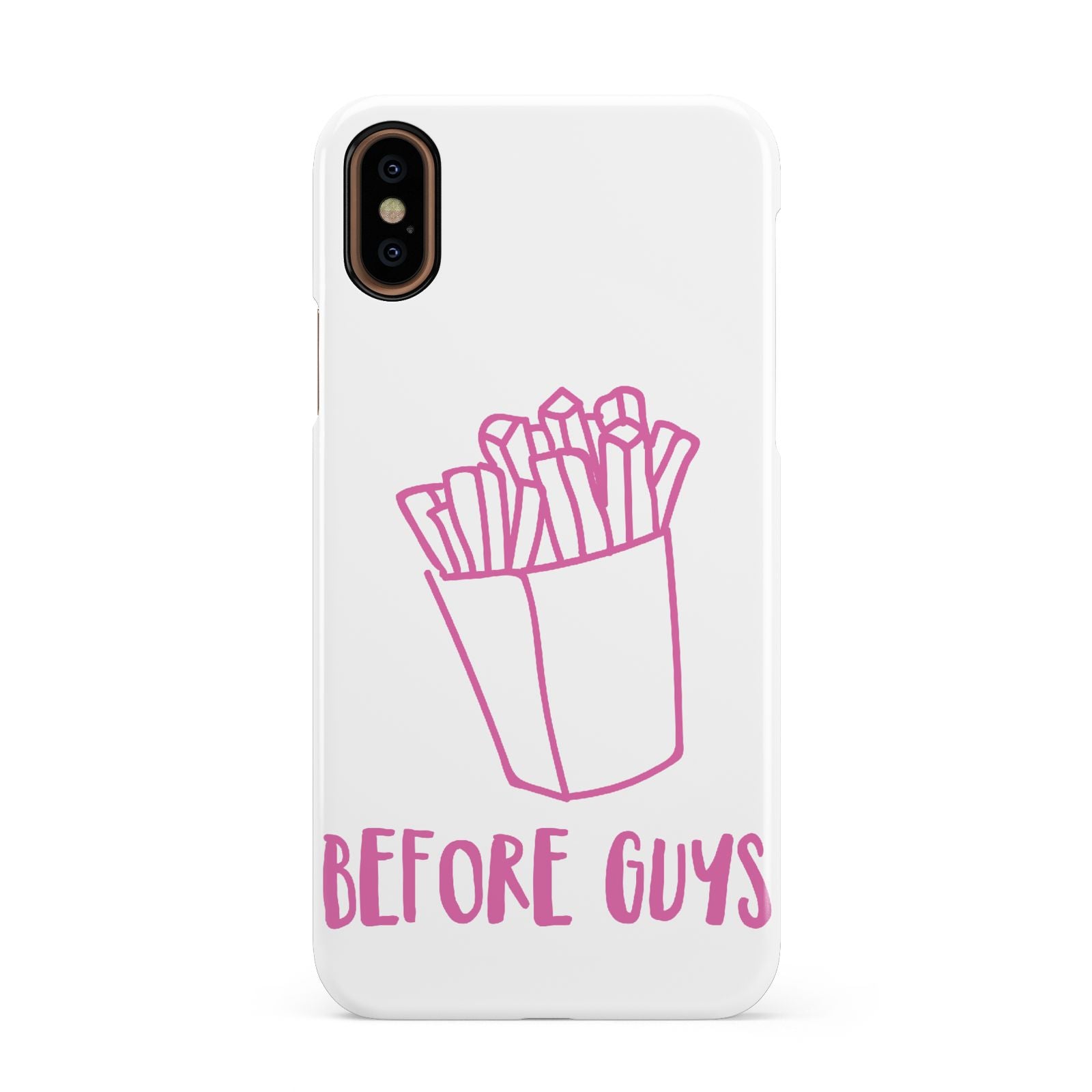 Valentines Fries Before Guys Apple iPhone XS 3D Snap Case