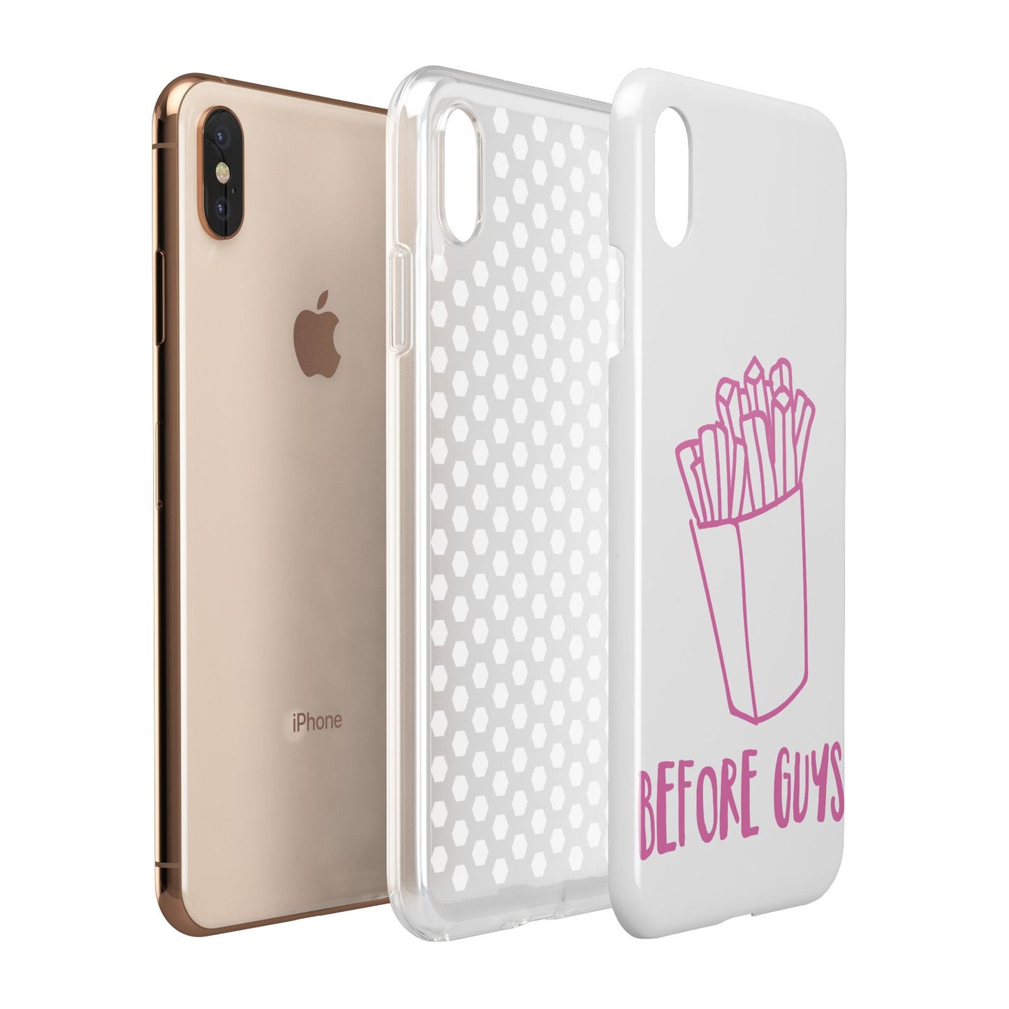 Valentines Fries Before Guys Apple iPhone Xs Max 3D Tough Case Expanded View