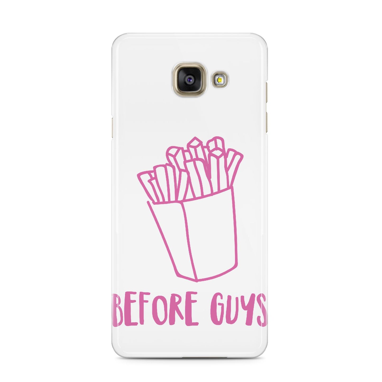 Valentines Fries Before Guys Samsung Galaxy A3 2016 Case on gold phone