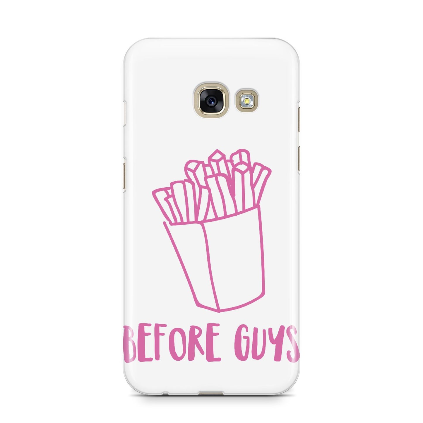 Valentines Fries Before Guys Samsung Galaxy A3 2017 Case on gold phone