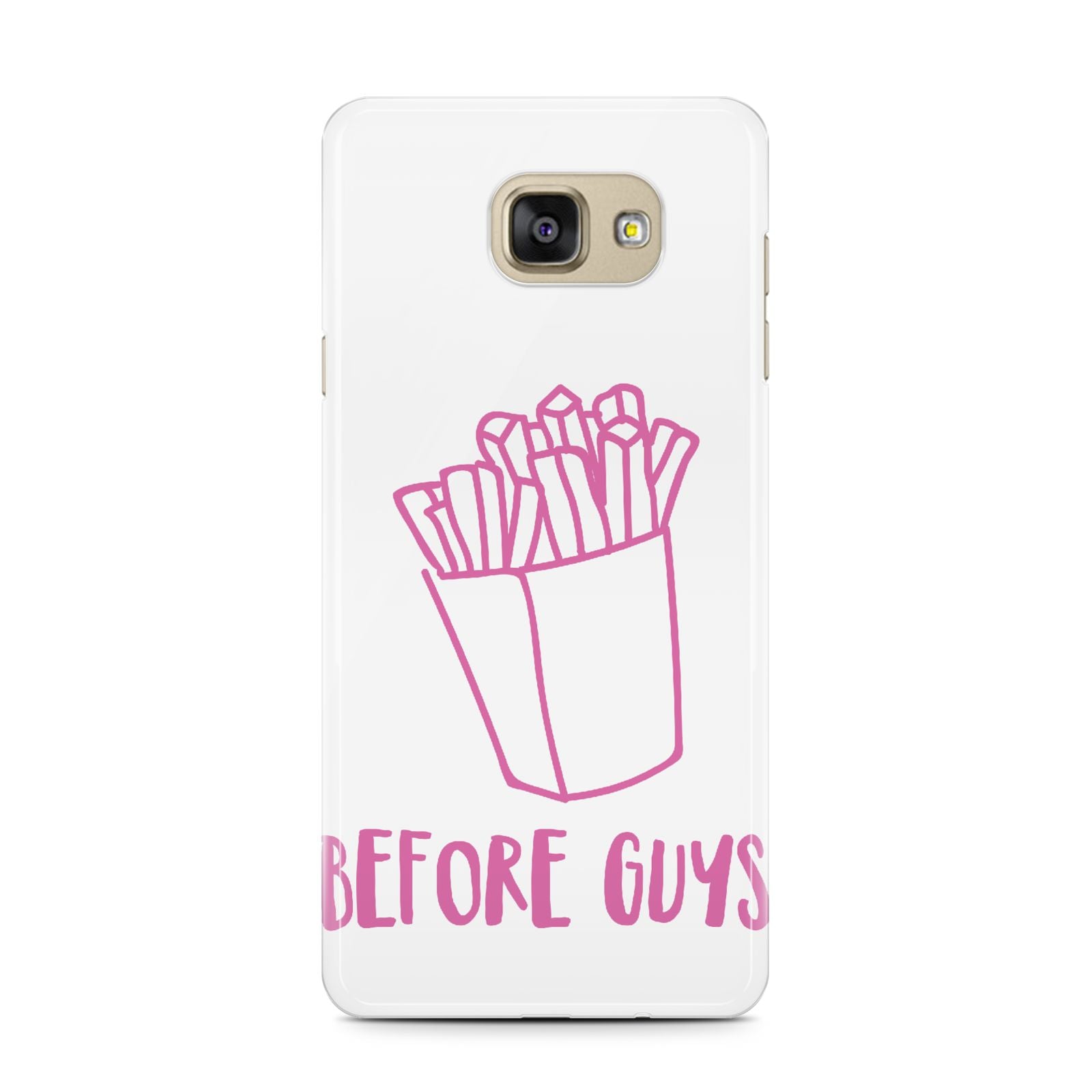 Valentines Fries Before Guys Samsung Galaxy A7 2016 Case on gold phone